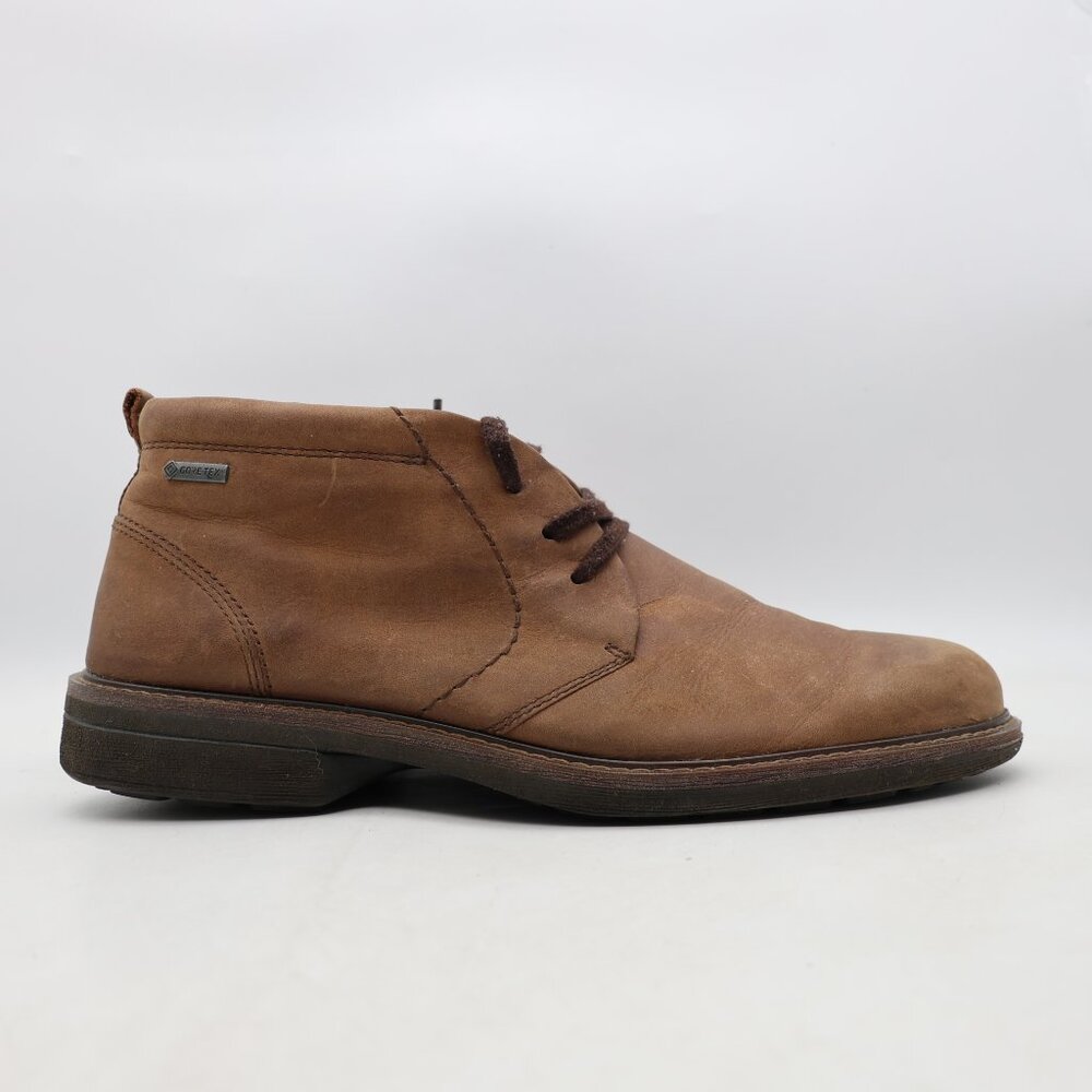 Ecco Tan Leather Chukka Boots for Men